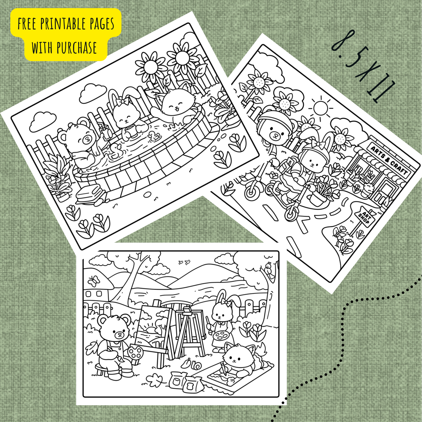 Adult Coloring Book | Olli & Co. Art Edition – 25 Cozy Animal Friends for Stress Relief & Mindfulness