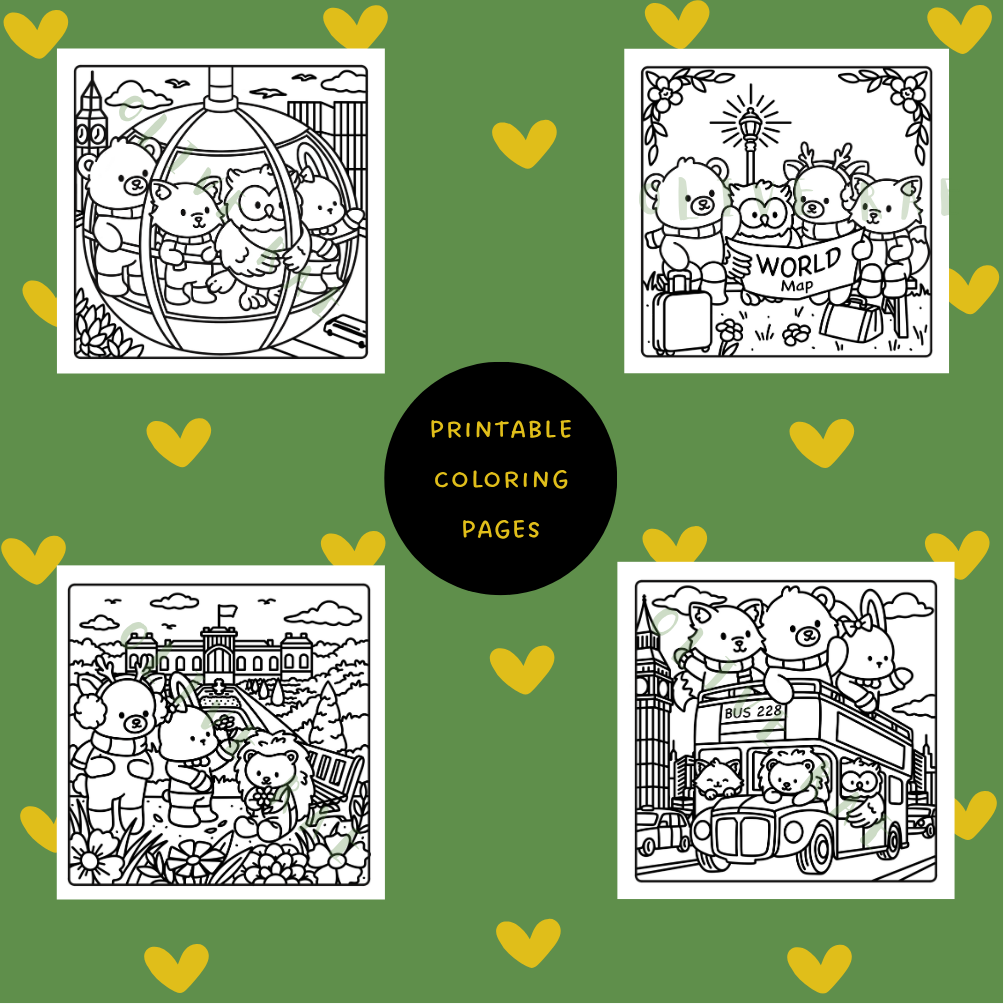 Better With Friends: London Adventure Printable Coloring Pages